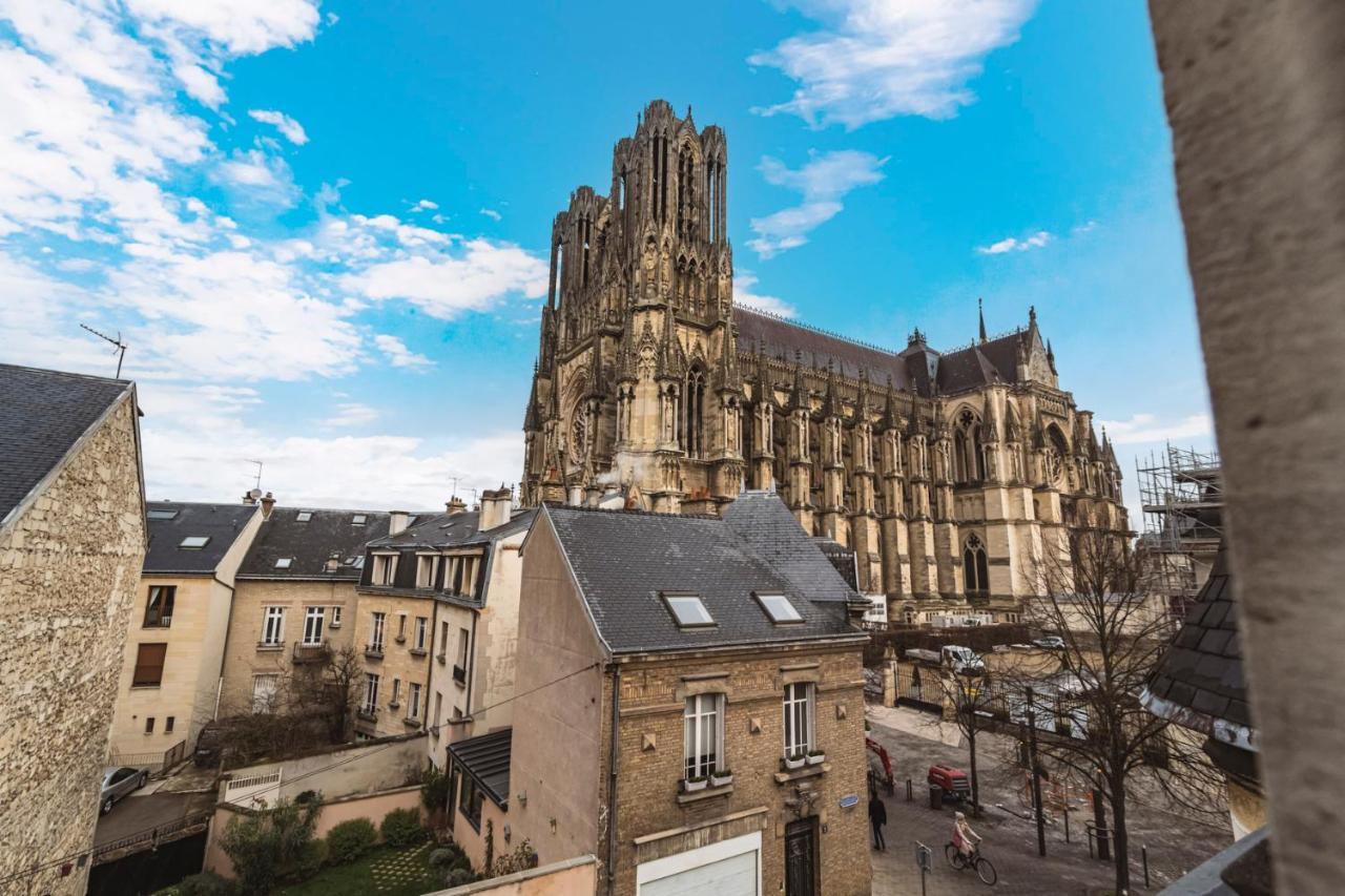 兰斯Tournelles Vue Cathedrale- Maison Climatisee Du Xvie Siecle Classee公寓 外观 照片