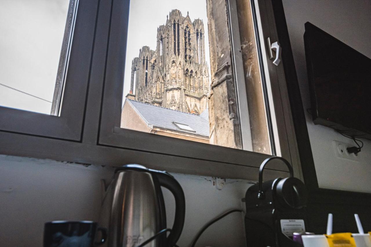 兰斯Tournelles Vue Cathedrale- Maison Climatisee Du Xvie Siecle Classee公寓 外观 照片